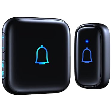 AMAZON - Wireless Doorbell with IP66 Waterproof 1000 Feet and 7 Adjustable Volume Levels 56 Melodies 115dB and Battery Operated Mini Doorbell Chime and Mute Mode with LED Flashing