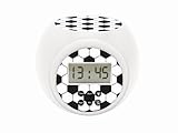 Lexibook Sveglia con proiettore Calcio con Funzione Snooze, Luce Notturna con Timer, Scher...