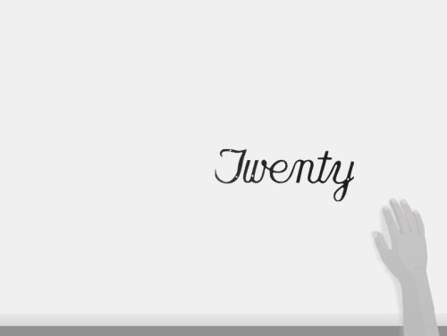 Montague Metal Products Small Script House Number, Twenty