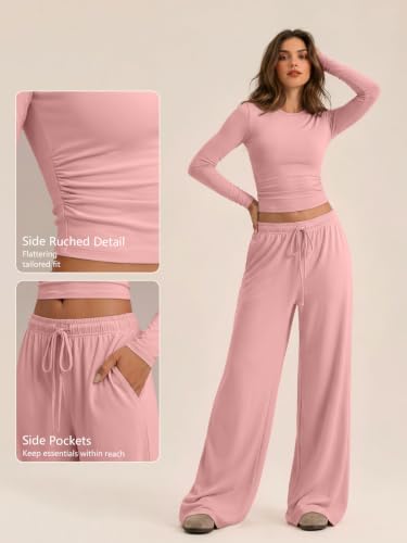 Image of Trendy Queen Women's 2 Piece 2026 Fall Fashion Lounge Set with Pockets