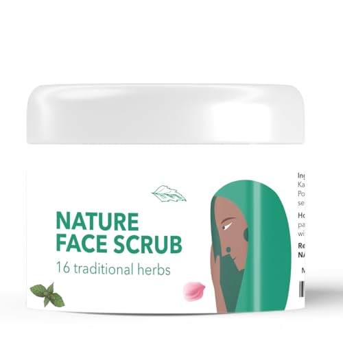 Natural-Face-Scrub--Exfoliating-Blend-with-16-Traditional-Herbs-for-Radiant-Smooth-Skin-Deep-Cleansing-Skincare-Gift-for-Women-Clean-Face-Natural-Glow