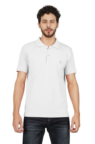 Image of Men's Regular Fit Polo Collar Half Sleeve T-Shirt Cotton Blend Polo T-Shirt Comfortable Lightweight Plain T-Shirt