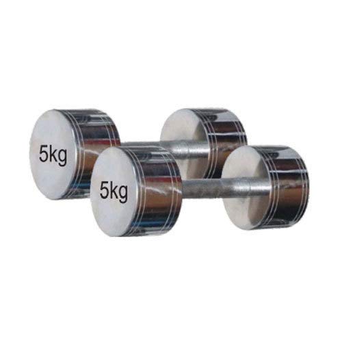 Rubber Coated Professional Dumbbells for Training & Fitness Exercise Gym Equipment for Home Gym Workout (2.5 kg to 5 kg Pairs)