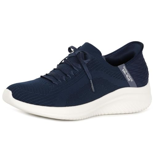 Skechers Ultra Flex 3.0 Brilliant Path, Zapatillas Mujer, Navy Knit Mint Trim, 38 EU