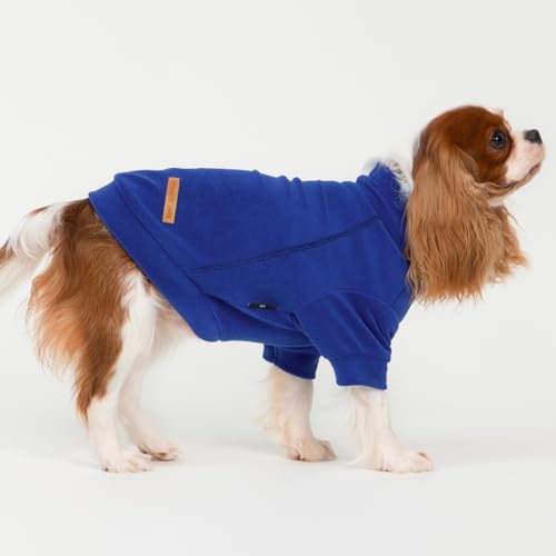 Image of Fitwarm 3 Pack Classic Fleece Dog Sweater, Winter Clothes for Small Dogs Boy Girl, Turtleneck Dog Sweatshirt, Pet Apparel, Orange Red, Royal Blue, Neon Yellow, XS