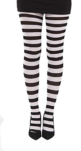 Pamela Mann Neon Twickers Gestreift Striped Strumpfhose - Weiß White Cover