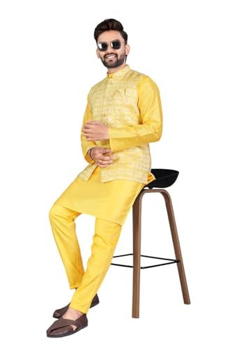 Image of Trustous Traditional Men's Kurta Koti Set (3 PCS SET)