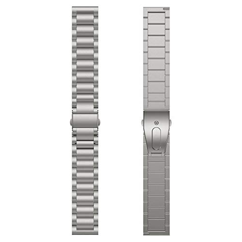 LDFAS Titanium Band Compatible for Galaxy Watch 45mm/46mm Bands, 22mm Titanium Metal Watch Strap Compatible for Samsung Galaxy Watch 3 45mm 46mm, Gear S3 Frontier/Classic Smartwatch, Silver Gray - Thumbnail 4