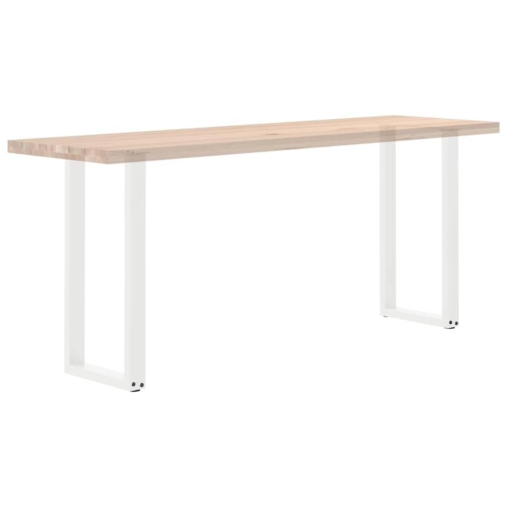 Nogi do stołu konsolowego w kształcie litery U, 2 szt. białe, nogi stołu ze stali malowanej proszkowo, regulacja wysokości z ochraniaczem podłogi, 38 x 72-73 cm, do mebli DIY i montażu