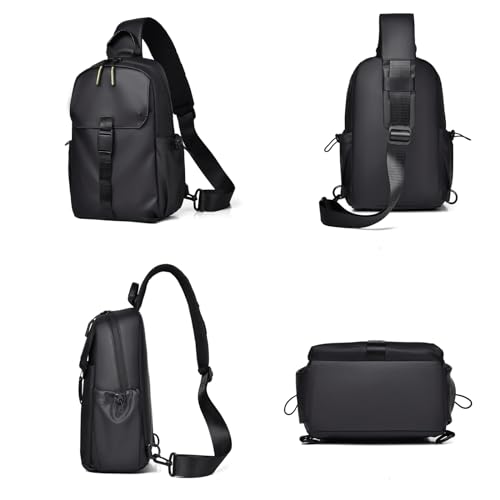 Sling Bag for Men with Water Bottle Holder 2024 Anti Theft Chest Shoulder Bags Travel Crossbody Bag Day Backpack3