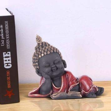 Living Essence-Naqsh Reading Monk Red-Gold (L*B*H = 13x15.24x13 cm) by HomeTown