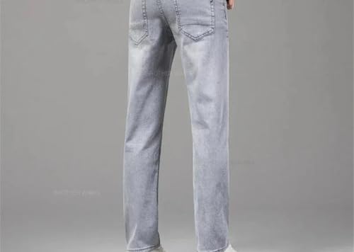 Men's high-Rise Black Straight-Leg Stretch Jeans with Extended Lengths, Classic Business Jeans3