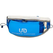 Ultimate Direction Race Belt 6.0 Running Belt Unisex No-Bounce Waist Pack with Phone Pocket, Secure Storage & 500ml Body Bottle Included for Running, Racing & Training, UD Blue, One Size