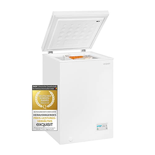 Exquisit Congelador Horizontal, Color Blanco, 98 Litros, Altura 85 Cm, 1 Cesto, Clase E, Enfriamiento Rápido, Display Digital, Control Electrónico, Tiradores Integrados Exquisit Congelador Horizontal, Color Blanco, 98 Litros, Altura 85 Cm, 1 Cesto, Clase E, Enfriamiento Rápido, Display Digital, Control Electrónico, Tiradores Integrados