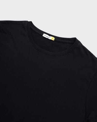 Image of Bewakoof Men's Eternity Graphic Printed 100% Cotton T-Shirt - Regular Fit, Round Neck, Half Sleeves