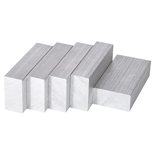 Image of 5 Pieces1 X2 Square Aluminum Flat BAR,Long 4 inch 6061 General Purpose Plate,T6511 Solid New Mill Stock