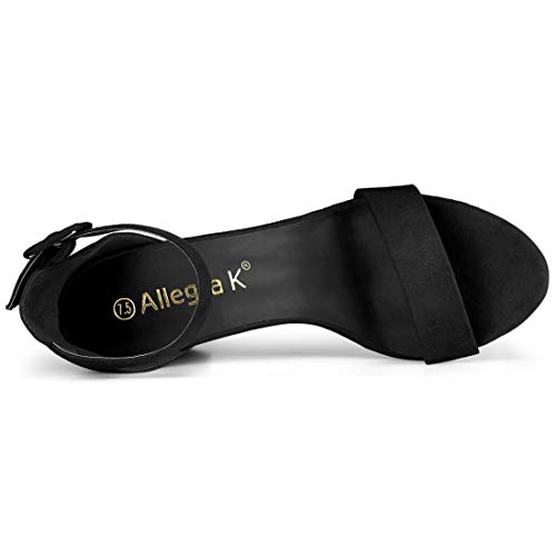 Image of Allegra K Women's Open Toe Chunky High Heel Buckle Ankle Strap Sandals