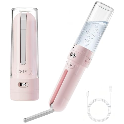 WeWi HLTH Electric Portable Bidet Rechargeable Travel Bidet for Women Postpartum Care & Personal Hygiene | with 3 Pressure Modes for Home Travel & Camping (Pink)