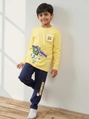 Image of Nap Chief Kids Official Cartoon Characters Full Sleeves Cotton Night Suit for Boys & Girls, Tshirt & Pyjama Set for Sleepwear