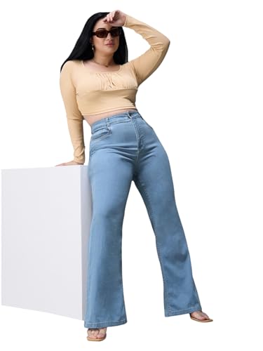 Image of Miss Chase A+ Women's Bootcut High Rise Regular Stretchable Denim Jeans
