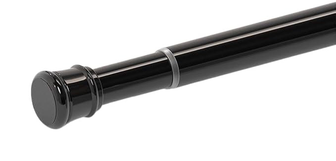 HomeCloud Expandable Shower Curtain Rod, Extendable Room Divider without Drilling, Adjustable Shower Rod, Sturdy & Rust Resistant Rod (Black Pack Of 1, Extendable- 140 to 260 Cm)