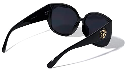 Kleo Prodigy - Flat Lens Cat Eye Side Coin Lion Head Medallion Hip Hop Sunglasses3