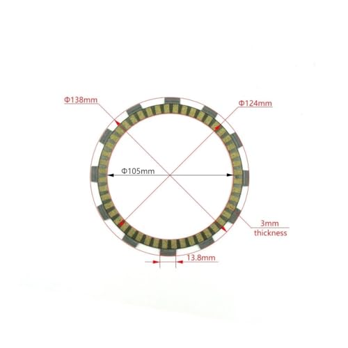 Kit disques friction embrayage 105 mm haute résistance WR250F - 2
