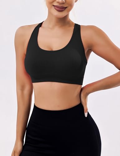 Reggiseno Sportivo da Donna, a Costine, per Yoga e Allenamen...