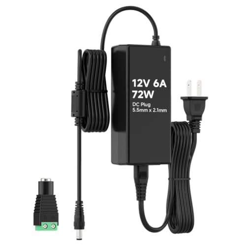 Image of BTF-LIGHTING 12V 6A 72W Power Supply Adapter ETL Listed, Class 2