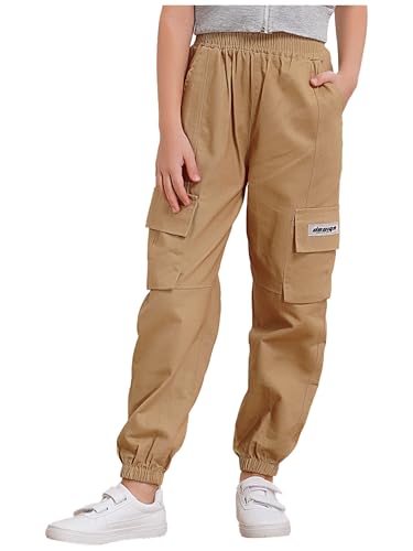 TiaoBug Kids Boys Girls Cargo Pants with Pockets Elastic Waist Workout Dance Sweatpants Jogger Trousers Streetwear2