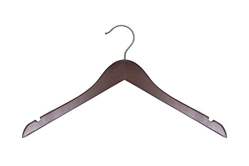 NAHANCO 20317 Wooden Top Hanger, Flat, 17