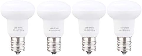 R14 E17 LED Bulb, 3W(25 Watt Incandescent Equivalent), 2700K Warm White Not-Dimmable Intermediate Base Led Light Bulb, 120V, 4 Pack