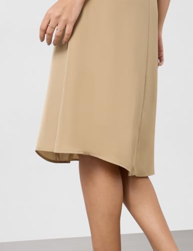 Image of Symbol Premium Women's Cowl Neck Sleeveless Dress | Knee-Length | A-Line | Concealed Side Zipper (Available in Plus Sizes)