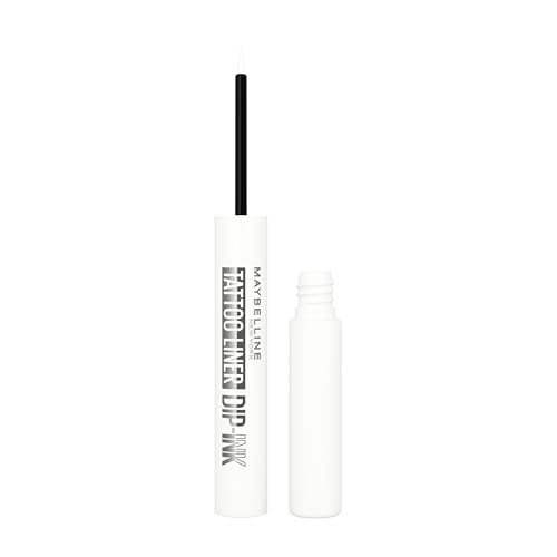 Maybelline New York - Eyeliner Liquide Waterproof - Couleur Intense Tenue Longue Durée 24H - Sans Transfert - Applicateur Feutre Précis - Tattoo Liner Dip...