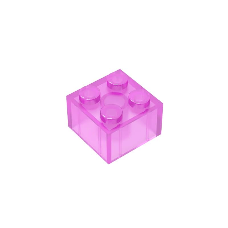 XYEIUGO 3003 Basic Bricks Brick 2x2, Trans Dark Pink, 50 PCS โ image 1