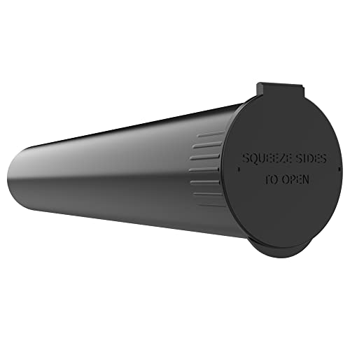 Image of Dragon Chewer 116mm CR Plastic Packaging Pop Top Tubes - Child Resistant Travel Holder Vial Containers - 500 qty (Black)