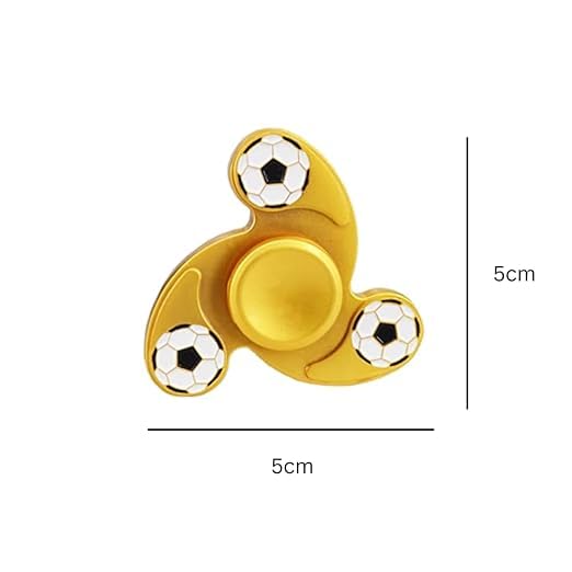 Premsons® Hand Spinner Desk Toy - High Speed Smooth Finger Spin Sensory Fidget Stress Relief Game Play for Kids & Adults - Birthday Party Gift - Metal - Gold 4