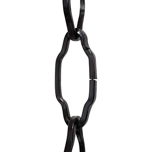 Image of RCH Hardware CH-S57-33-BLK Steel Chandelier Chain, Black (1 Foot)