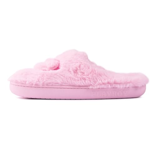 Playboy Unisex-Adult Cozy Plush and Velour Memory Foam Indoor Outdoor Soled Slipper in Sizes S-XL3