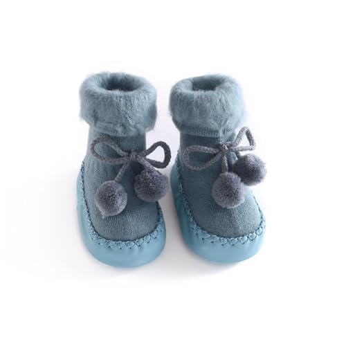 Warm Shoes Socks Boy Girl Prewalker Non-skid Slippers Long Socks for Months Boy Girl