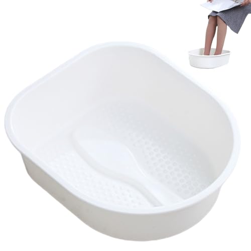 Bañera de remojo, 33x38.5x11.5cm cuenca de baño de plástico con protuberancias de masaje, cubo de lavado para el hogar para lavar pies adultos