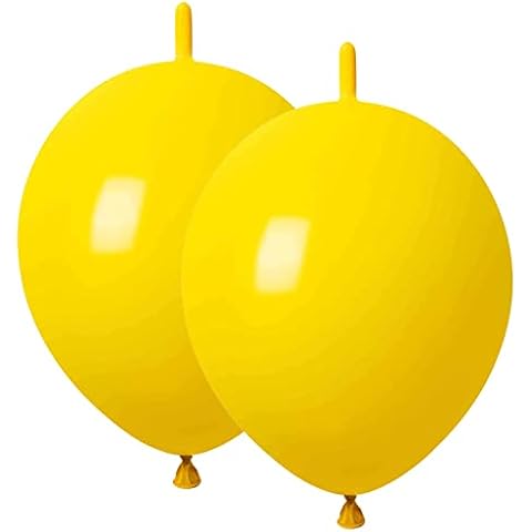 ADIDO EVA Link Balloons Yellow 6 Inch Latex Quick Linkale Balloon 160 Pcs for Birthday, Halloween, Christmas, Party Festival Decorations Cover