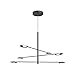 Kuzco Lighting CH90136-BK Rotaire - 43W 6 LED Chandelier-20.13 Inches Tall and 35.5 Inches Wide,