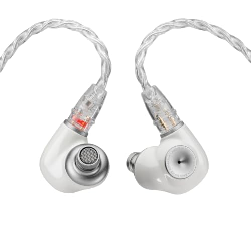 Image of MEZE AUDIO Alba | Wired in-Ear Monitor Headphones for Audiophiles | USB-C Adapter Included | Widely Compatible | Noise Isolating | Ergonomic Metal Chassis (White w /o Adapter)