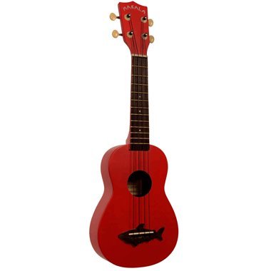 KALA Makala SHARKS MK-SS/RED Soprano Ukulele – Red Sea, Vintage Satin Finish - Les Beatles, Paul McCartney, John Lennon, RIngo Starr, George Harrison KALA Makala SHARKS MK-SS/RED Soprano Ukulele - Red Sea, Vintage Satin Finish