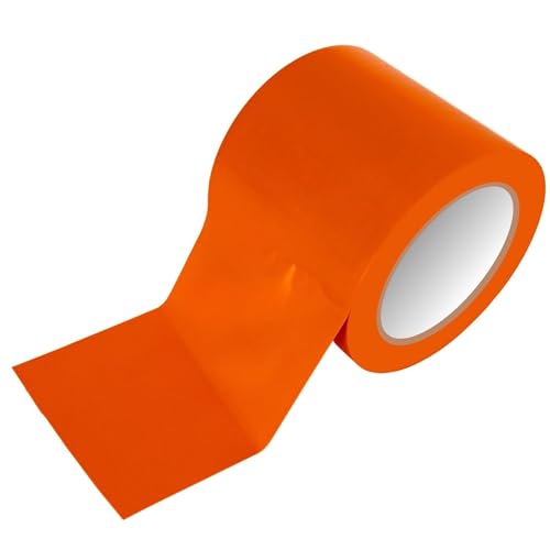 Image of GTSE 4 inch x 108 ft Orange PVC Vinyl Floor Tape, 12 Rolls, Safety Marking Tape, 6 mil Thick, Suitable for Dance Floors, Gyms, Warehouses, Sports Facilities