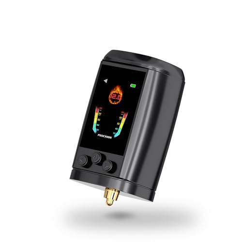 POSEIDON Tattoo Battery Pack Rechargeable 2300mAh Cordless Power Supply with LED Display for Tattoo Pen & Rotary Tattoo Machine Portable RCA Lithium Battery