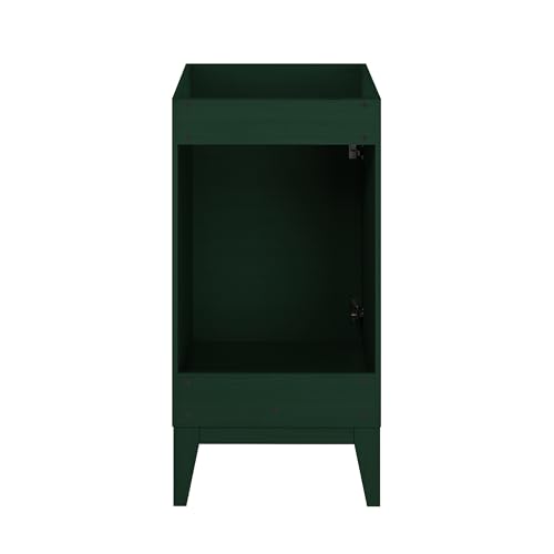 Image of Swiss Madison Cascade 18 inch Freestanding Bathroom Vanity Cabinet Without Top in Green Oak