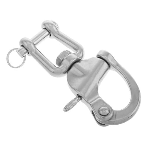 VICASKY 316 Stainless Steel Swivel Carabiner Clip Swing Hardware Fixed Eye Hook Heavy Duty Snap Hook Quick Release for Industrial