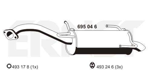 Endschalldämpfer 695046